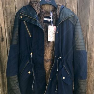 Fur Lined Utility Jacket SIZE 10